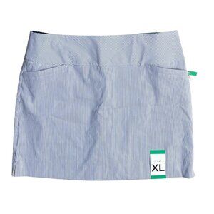 New S.C. & Co. Skort Skirt Blue White Seersucker Size XL Shorts